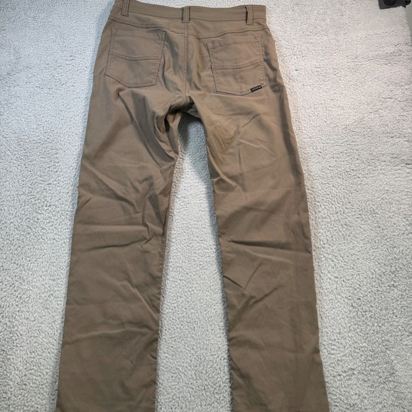 prAna Brion Slim Fit Pants Mens 32x31 Brown Stretch Hiking Outdoor - Picture 8 of 10